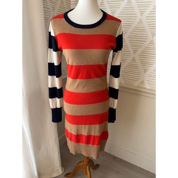Scotch & Soda Amsterdam Small Multicolor Striped Wool Blend Sweater Dress - Picture 2 of 8